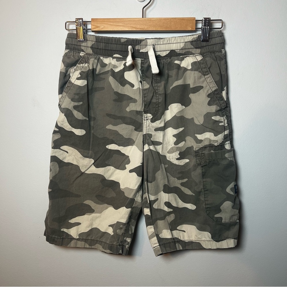 Lucky Brand Boys Pull-on Cargo Shorts Size L (14/16) Camo Pattern Cotton